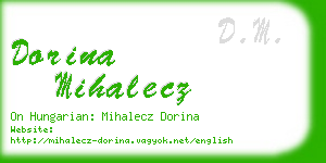 dorina mihalecz business card